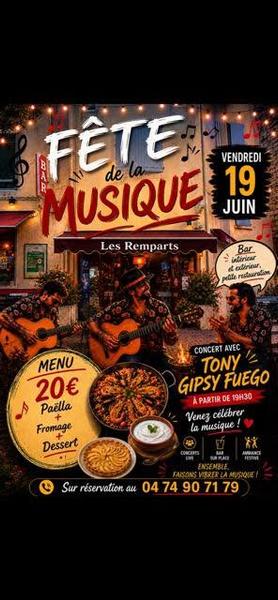 Affiche : Fête de la musique au bar des remparts de Crémieu_Crémieu