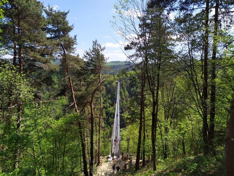 Passerelle des Gorges du Lignon depuis Grazac