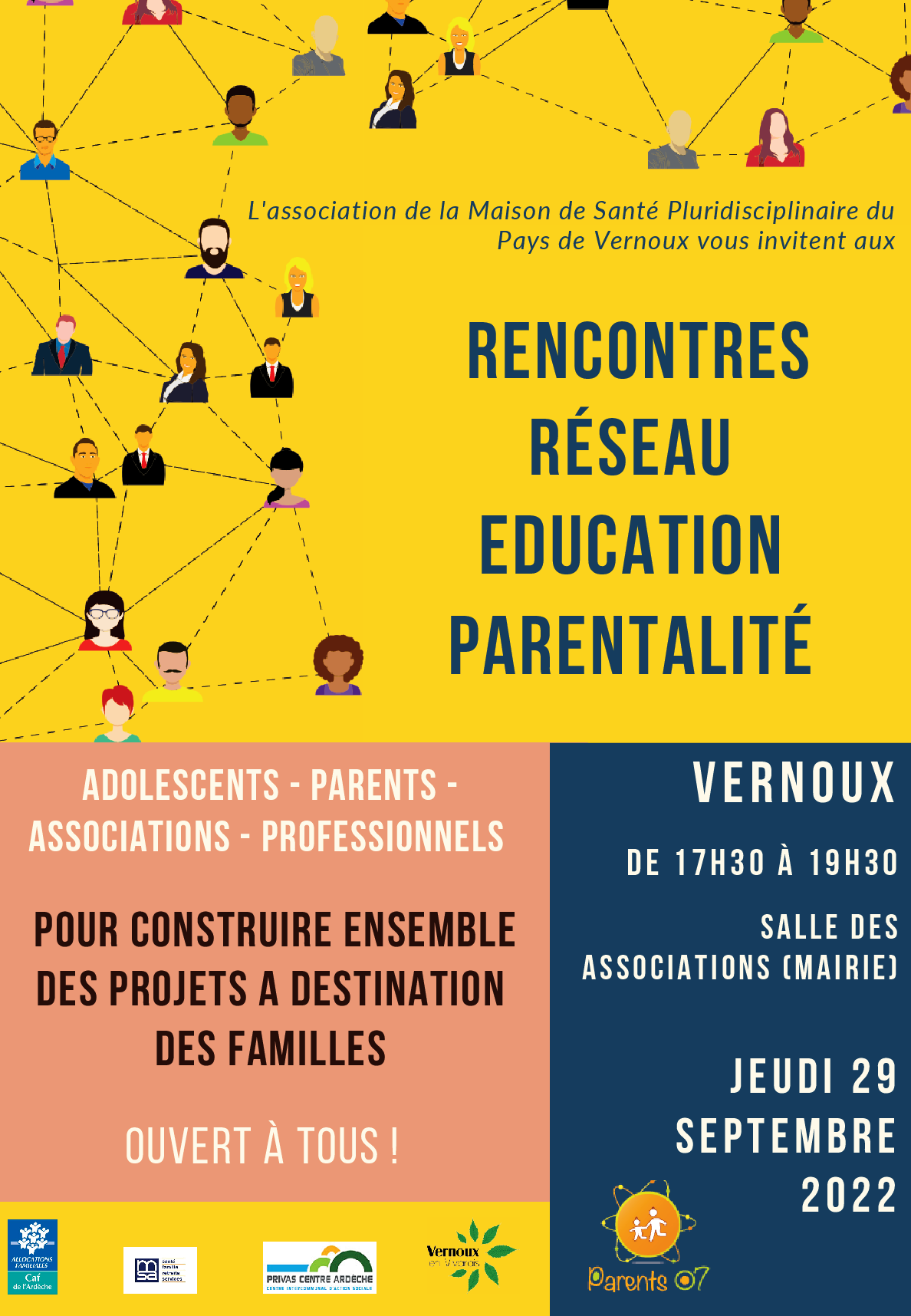 Events…Put it in your diary : Réunion du réseau éducation/parentalité du Pays de Vernoux