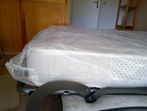 Chambre à coucher avec lit double pliant, ameublement bois