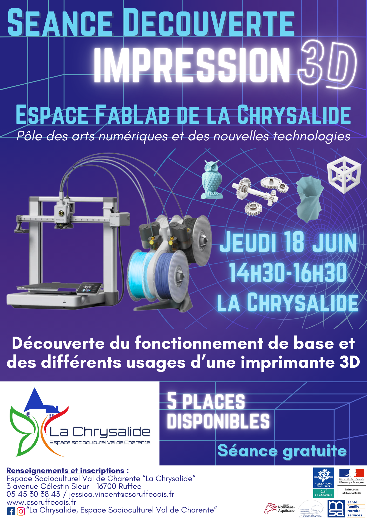 Séance découverte "impression 3D"