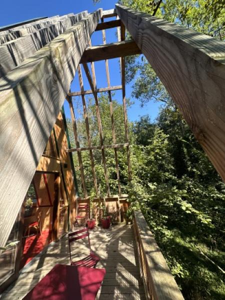 Sur la terrasse, à l'abris des regards