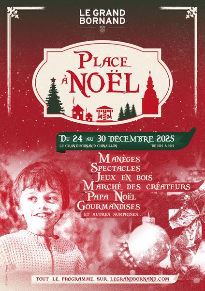Place à Noël : Jeux en bois géants_Le Grand-Bornand