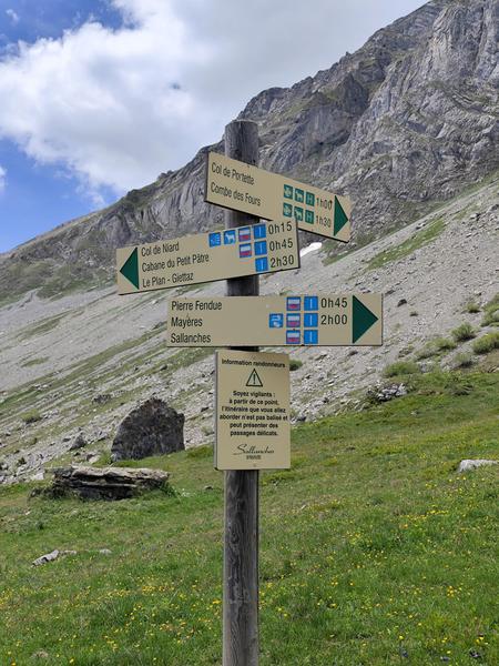 Panneau direction Col de niard Panneau direction Col de niard