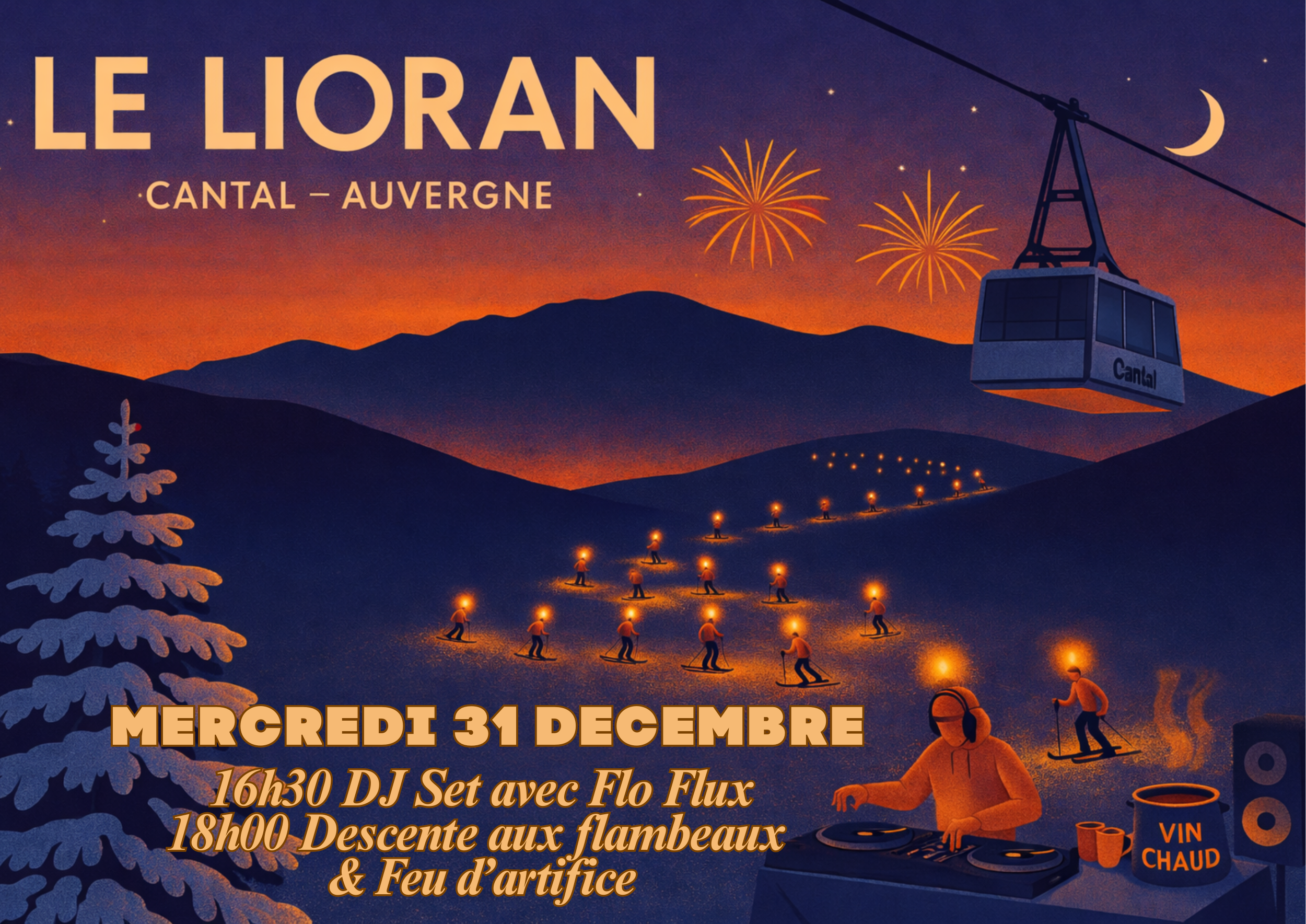 Descente aux flambeaux et Feu d'artifice