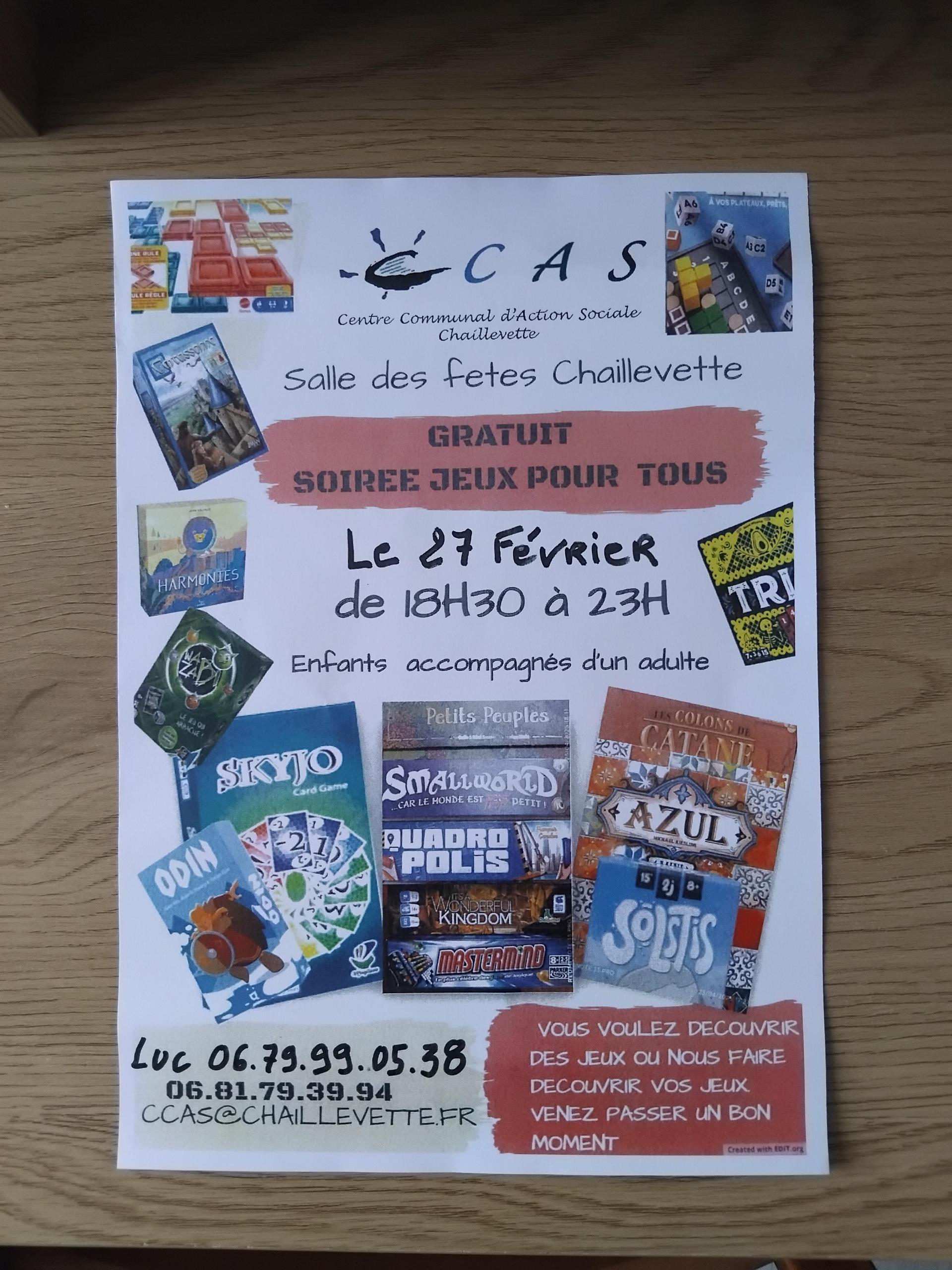Soirée jeux pour tous