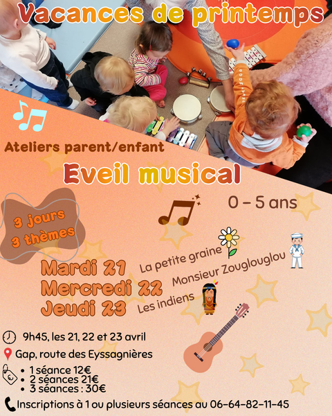 Ateliers parent/enfant Eveil musical