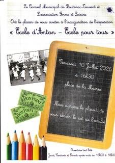 Exposition "Ecole d'antan - Ecole pour tous"