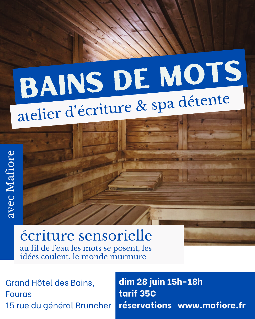 Atelier d'écriture et spa