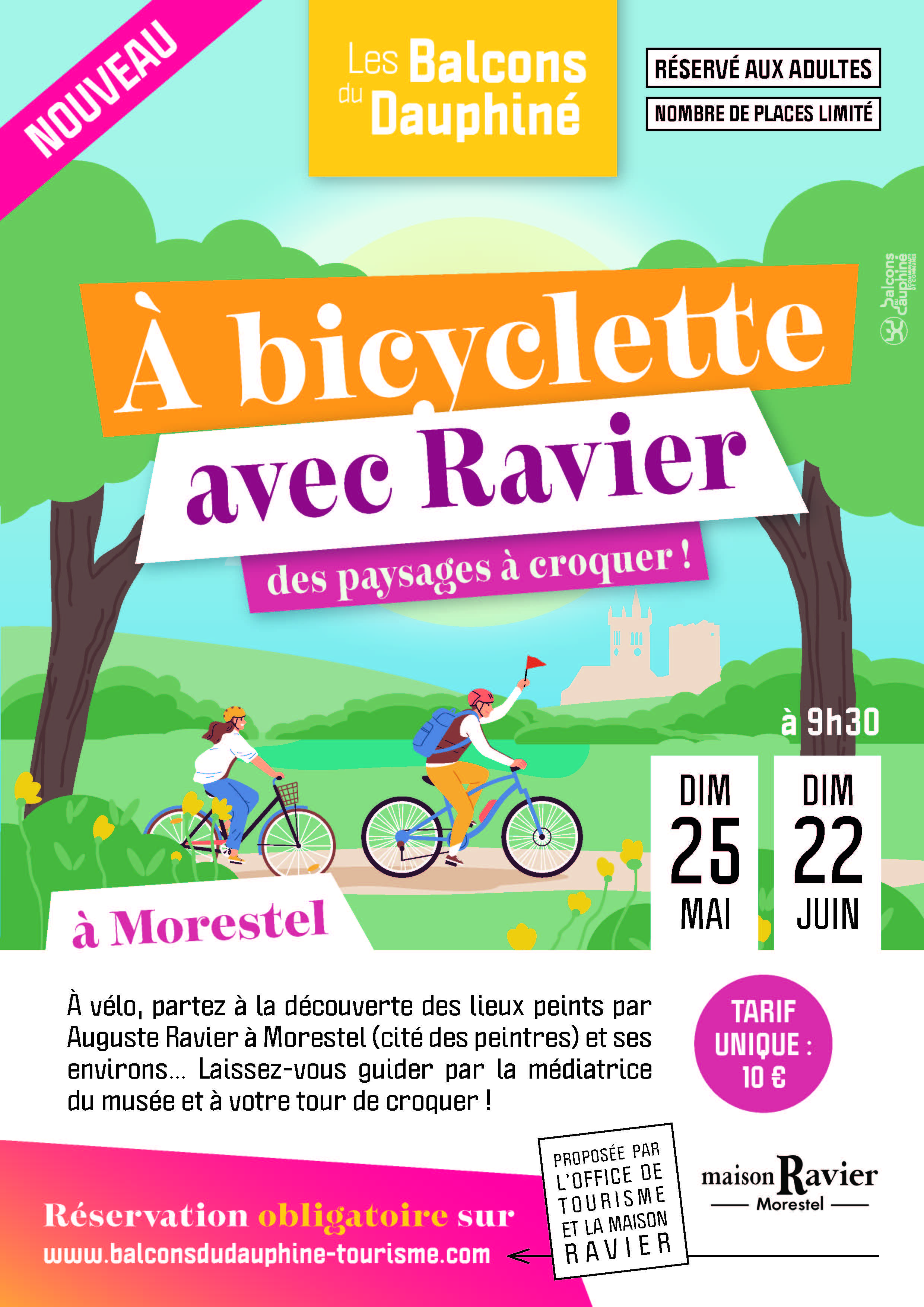 Visite guidée - À bicyclette avec Ravier : des paysages à croquer à Morestel !_…