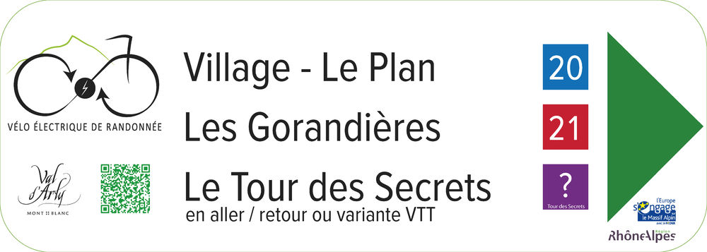 Balisage pour itinéraires Vélo Electrique à la Giettaz en Aravis