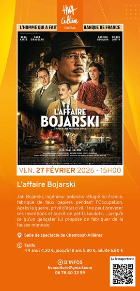 Cinéma : L\'Affaire BOJARSKI séance de 15h.