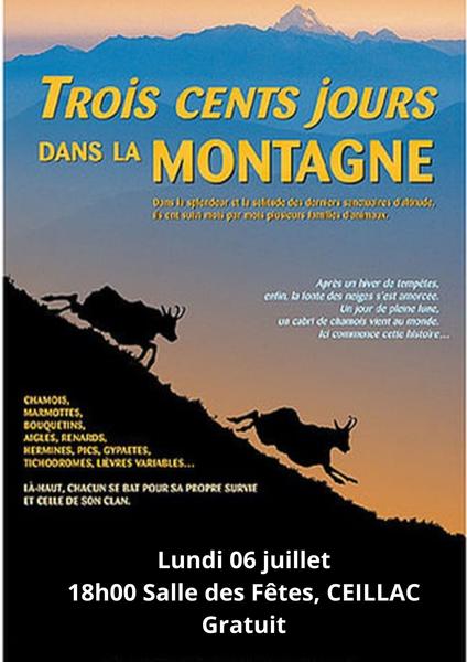 Projection de film : 'Trois cents jours dans la montagne'