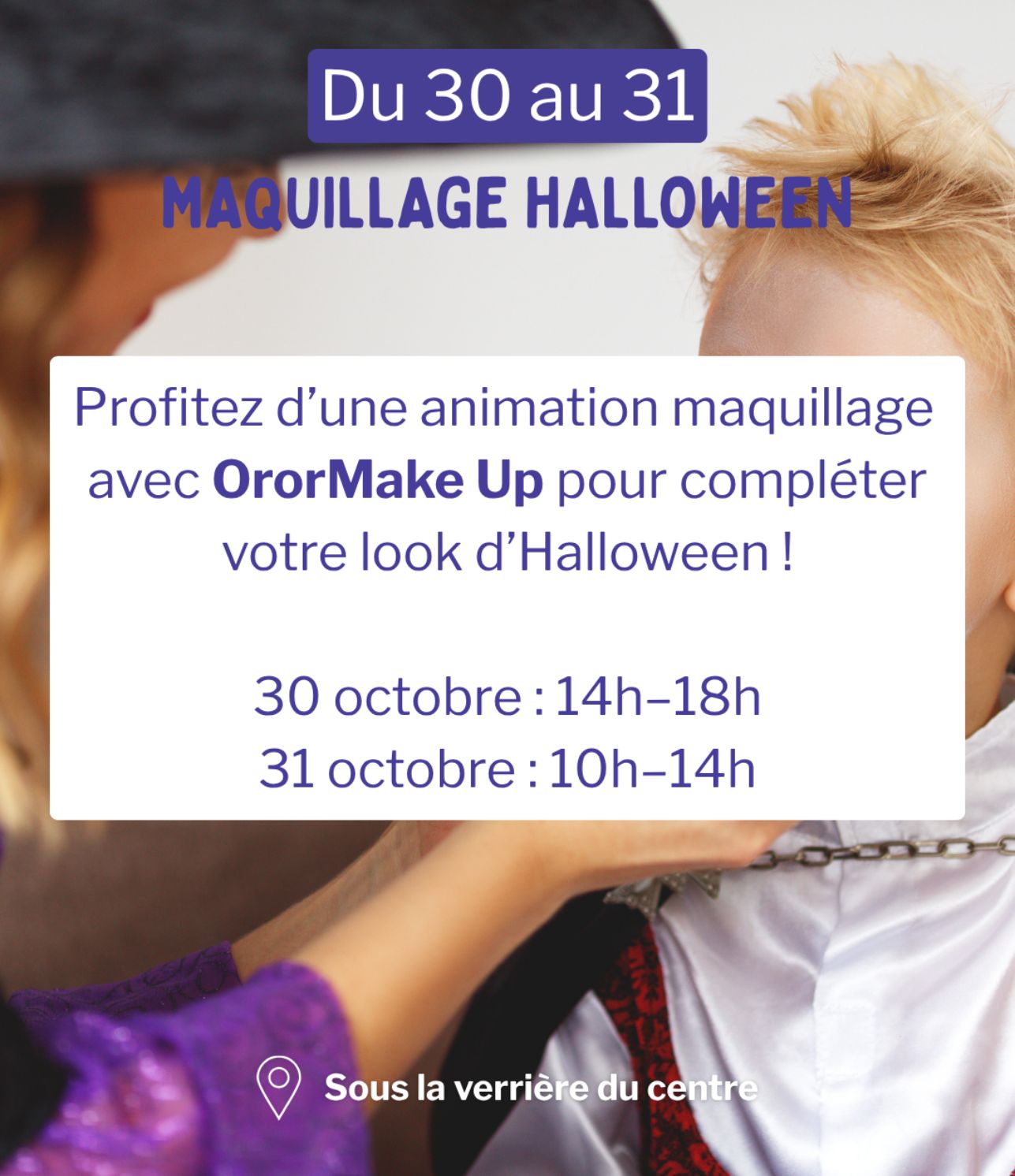 Maquillage d'Halloween à Marques Avenue
