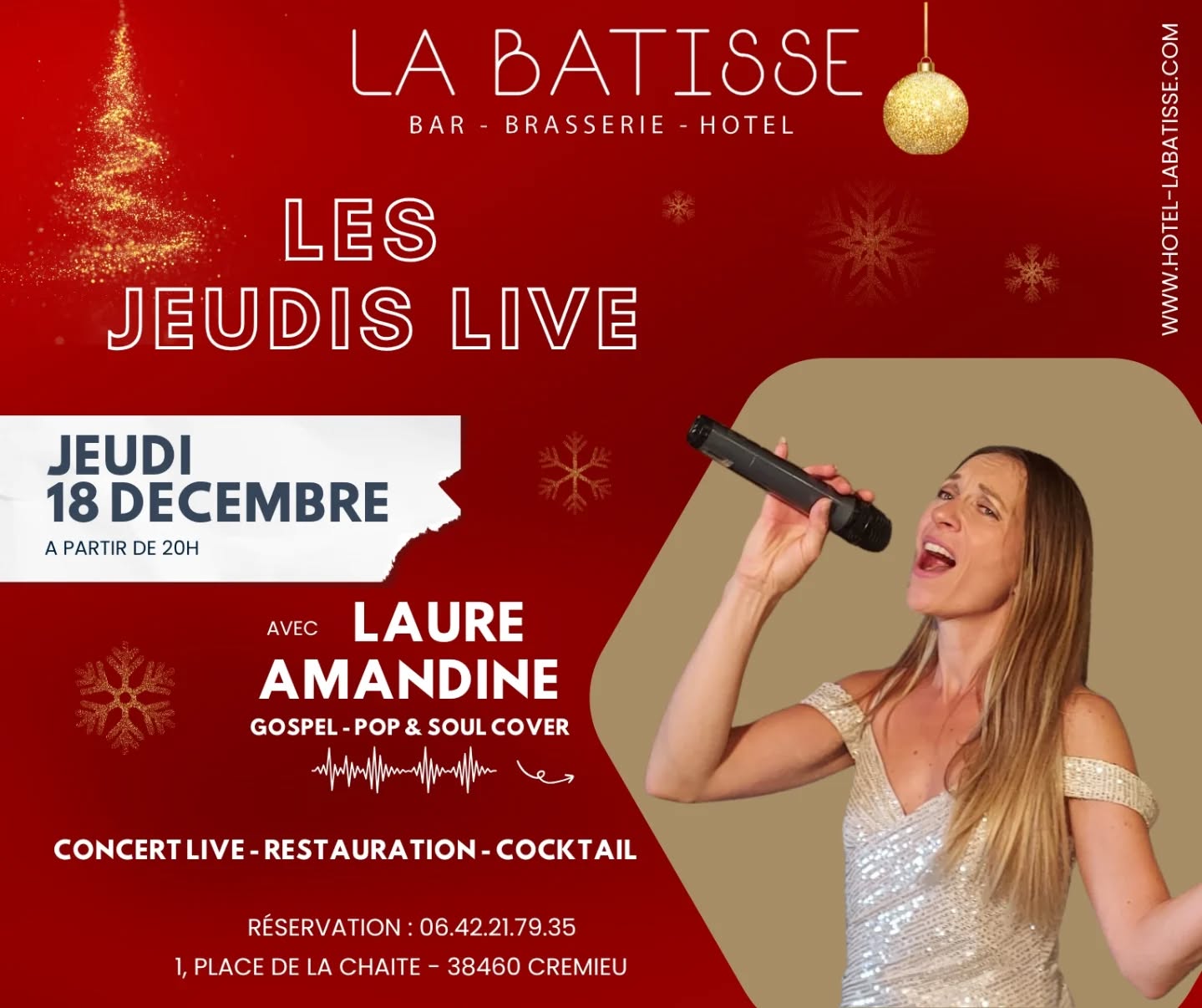 Soirée musicale à La Bâtisse : concert de Laure Amandine_Crémieu-Balcons du Dau…