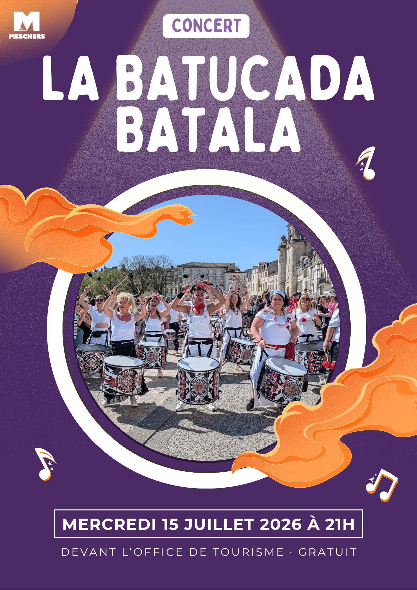 Concert avec la Batucada batala de la Rochelle