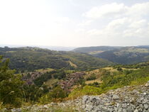 Vue sur le Bugey depuis la carrière de Cerin