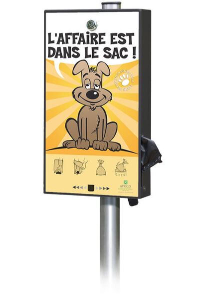 Distributeur de sacs pour déjections canines - Parking du Crêt-Béni