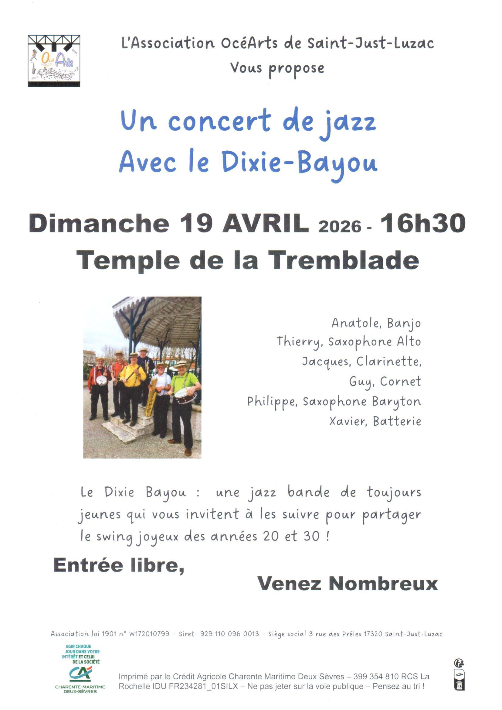 Concert de jazz avec le Dixie-Bayou
