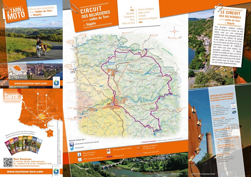 Circuit Moto des belvédères entre Vallée du Tarn et Ségala