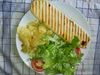 panini servi avec salade et chips Ⓒ Le Betty Boop