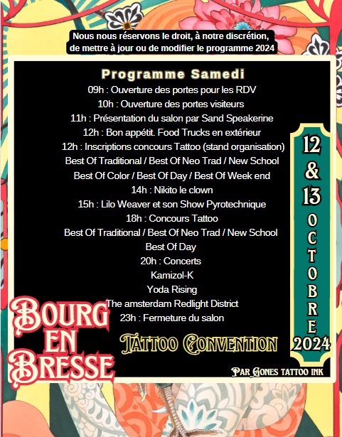 Programme Samedi