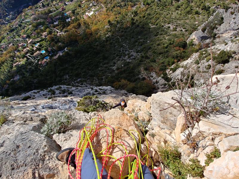 Escalade de grande voie au Baou de Saint Jeannet
