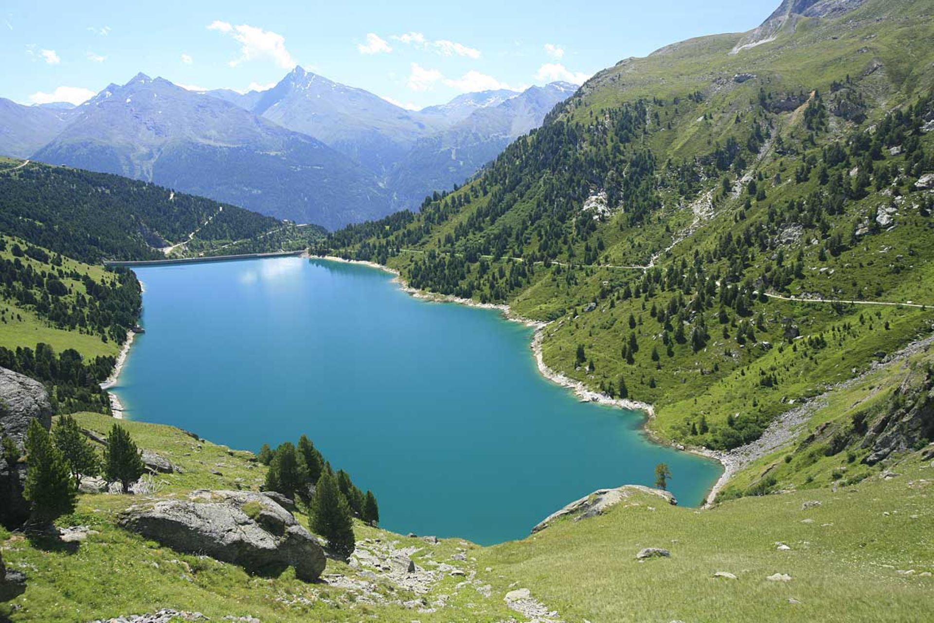 Plan d'amont dam and lake at Aussois