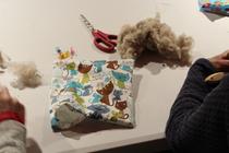 Atelier laine : Coussin_Usson-en-Forez