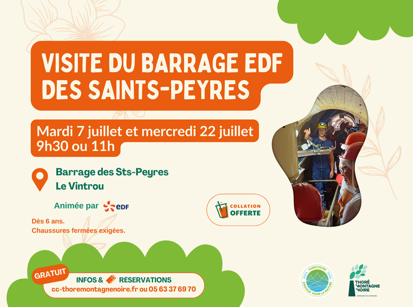 Visite du barrage des Saints-Peyres