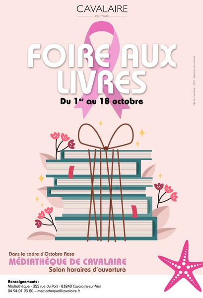 Foire aux livres pour Octobre rose_Cavalaire-sur-Mer