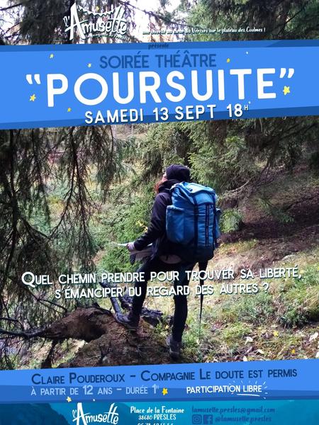 Théâtre "Poursuite" par la Cie Le doute est permis