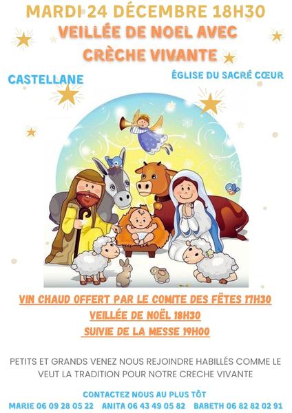 Veillée de Noël avec crèche vivante Le 24 déc 2024