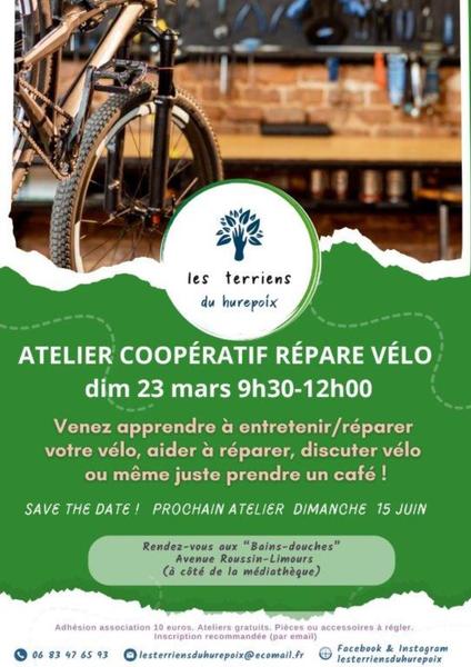 Atelier Coopératif Répare Vélo à Limours, 23 mars 2025