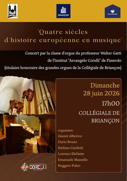 Concert de l'orgue de la Collégiale 'Quatre siècles d'histoire européenne en musique'