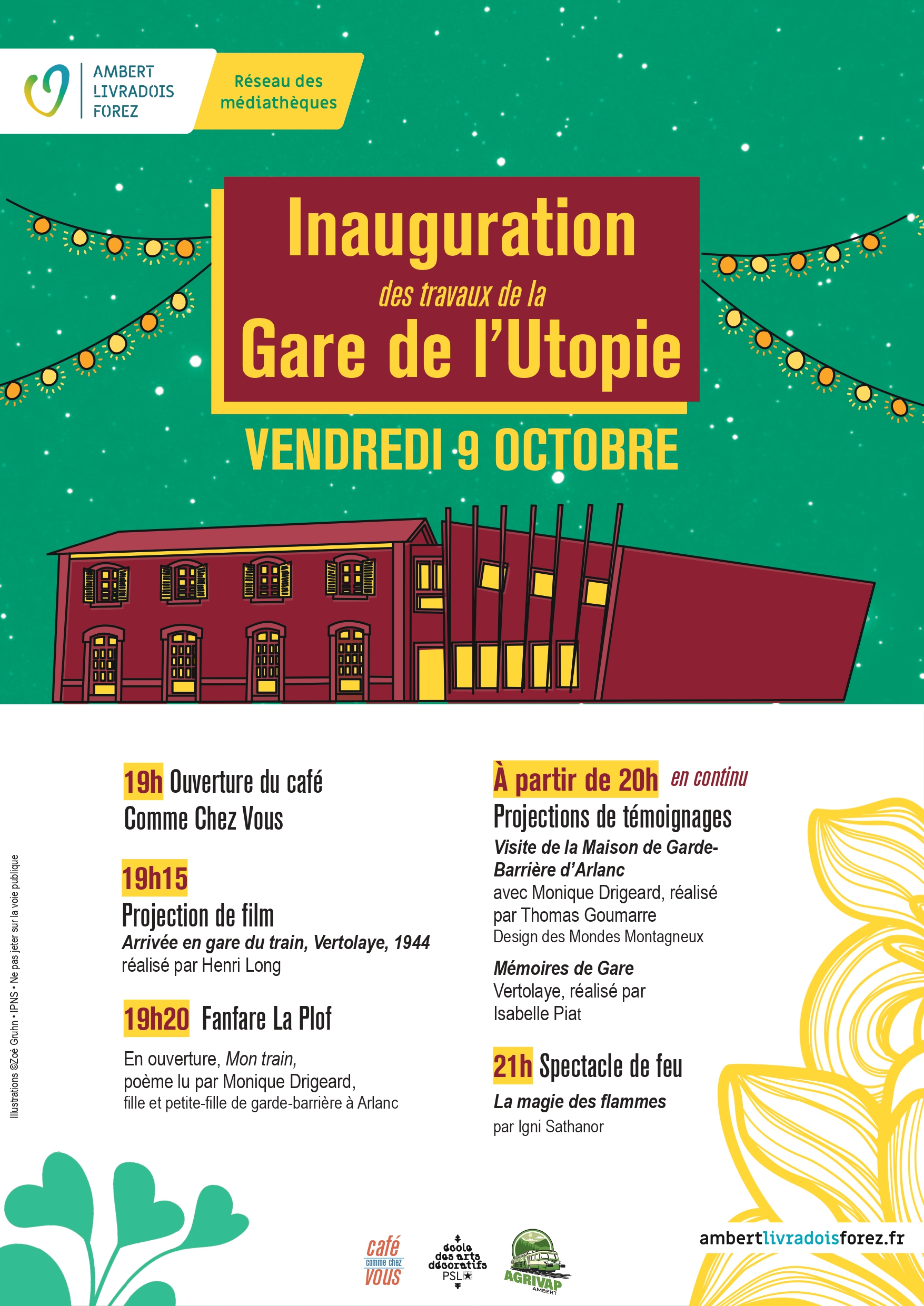 Soirée festive : inauguration des travaux de la Gare de l&rsquo;Utopie // Vertolaye
