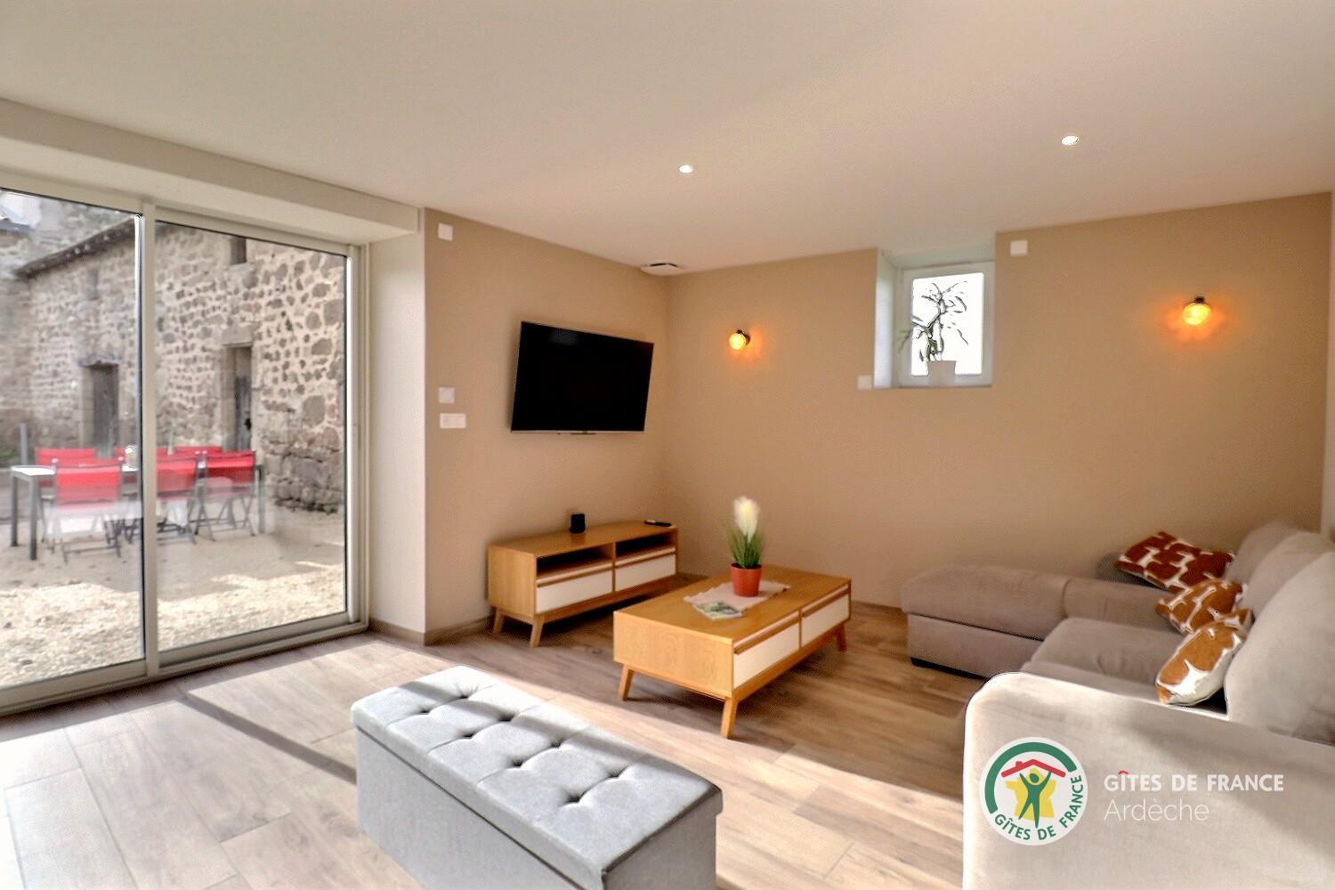 Coin salon dans la pièce de vie