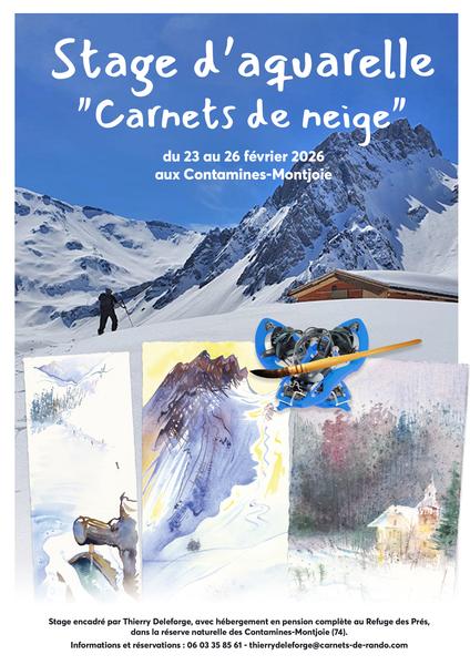 Stage d'aquarelle : Carnets de neige_Les Contamines-Montjoie
