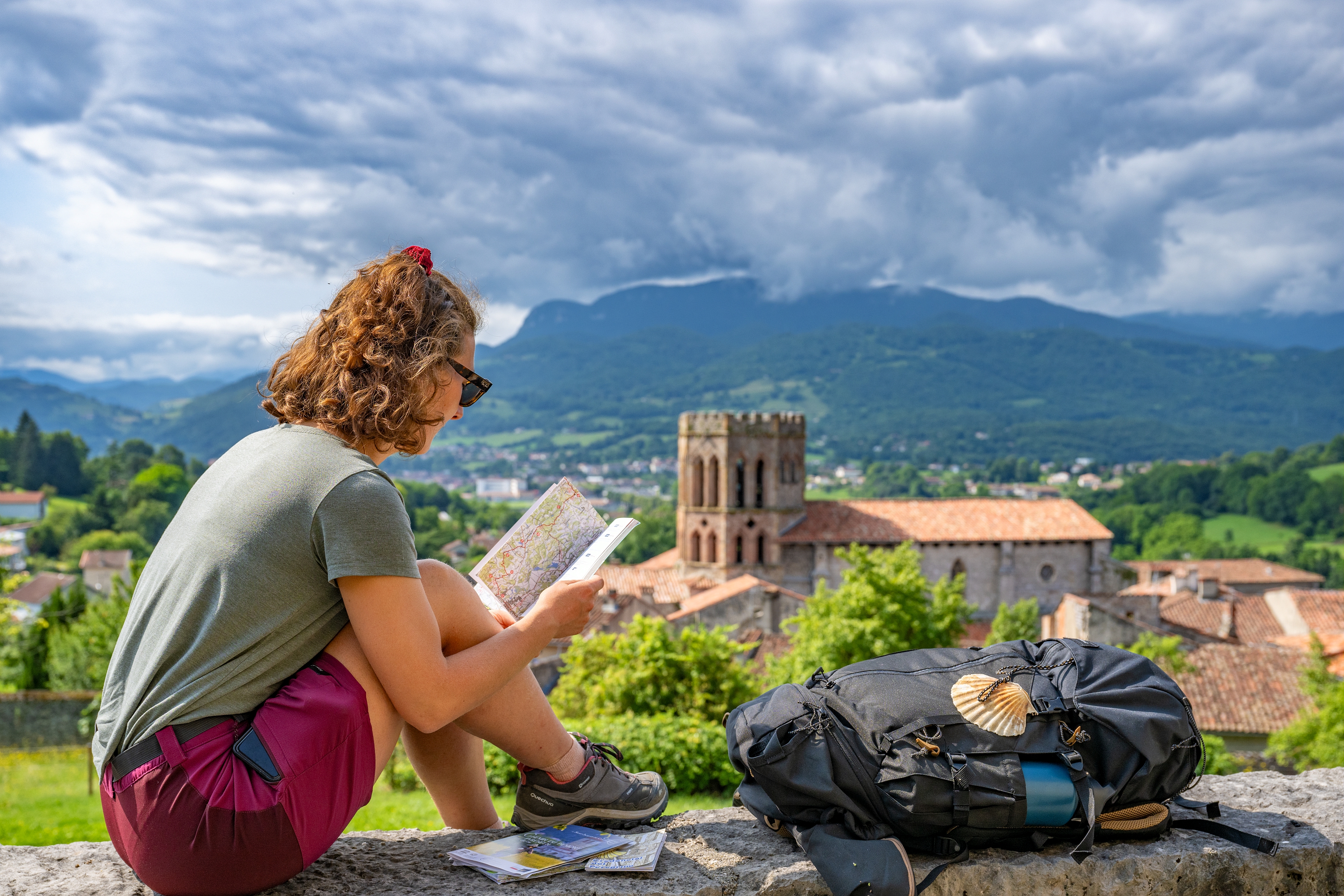 Point de vue depuis sur le Palais des Evêques sur Saint Lizier