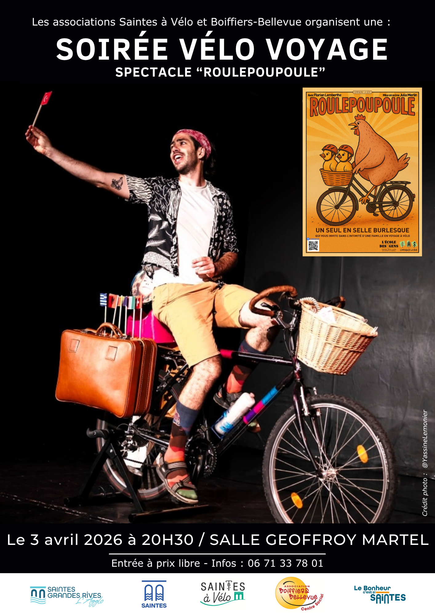 Soirée Vélo Voyage - Spectacle Roulepoupoule