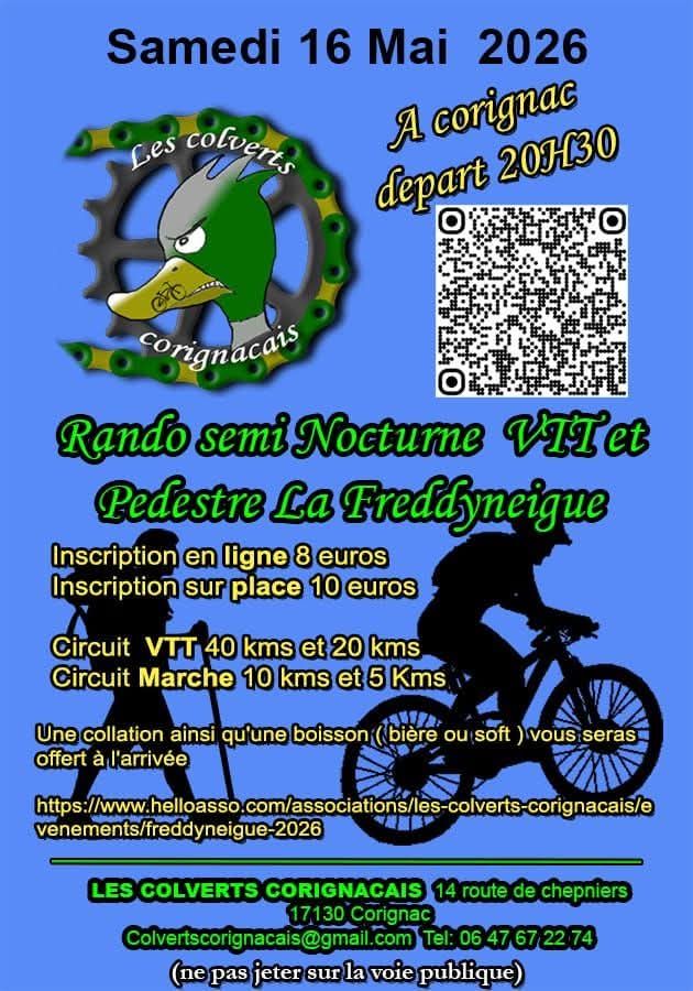 Randonnée semi nocturne VTT et pédestre