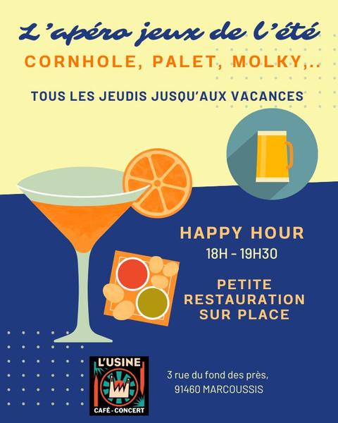 L'apéro JEUX du jeudi (cornhole, palet, ...) de l'été 