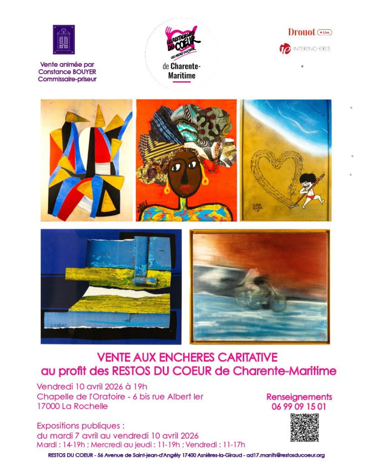 Animation -Vente aux enchères caritative au profit des Restos du Cœur