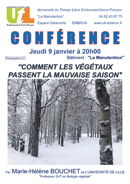 Conférence 'Comment les végétaux passent la mauvaise saison' EMBRUN - © JON G. FULLER/VWPICS/SIPA