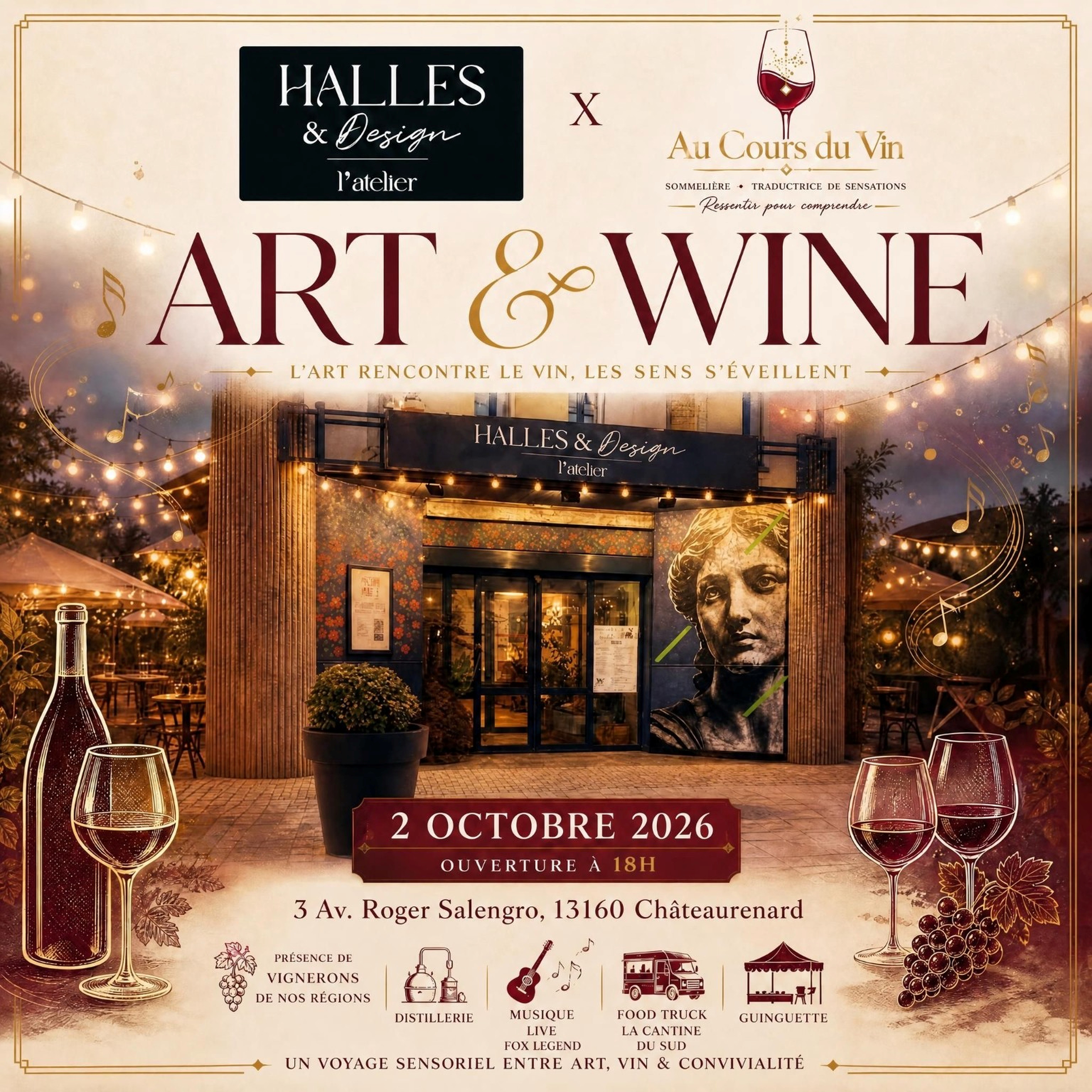 "Art & Wine" aux Halles & Design