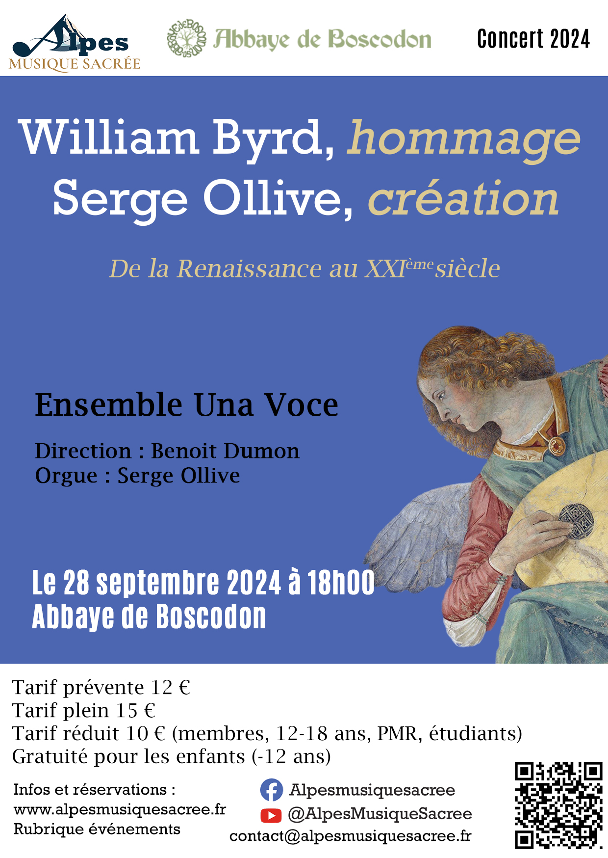 Concert Willial Byrd, hommage et Serge Ollive, création CROTS