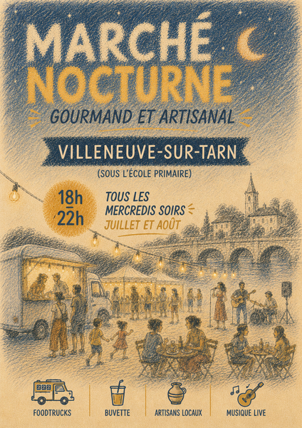 Marché Nocturne de Villeneuve-sur-Tarn