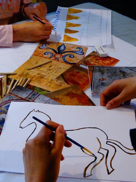 Visite-atelier en famille - Peindre comme au Moyen Age à Caussade