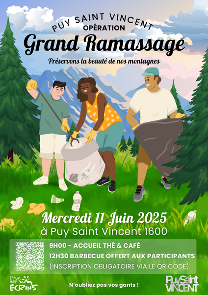 Matinée ramassage de déchets_Puy-Saint-Vincent