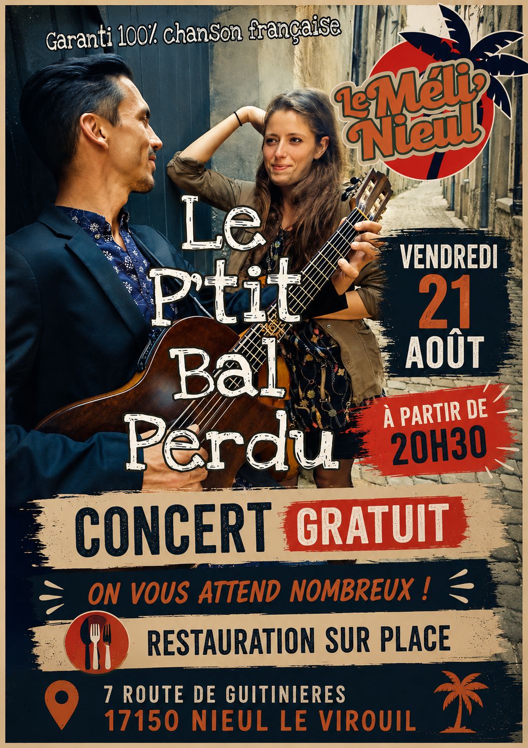 Concert Le P'tit Bal Perdu au Méli'Nieul